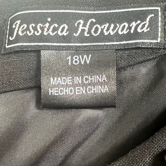 Jessica Howard Black, White, and Green Geometric Midi Dress - Picture 2 of 4